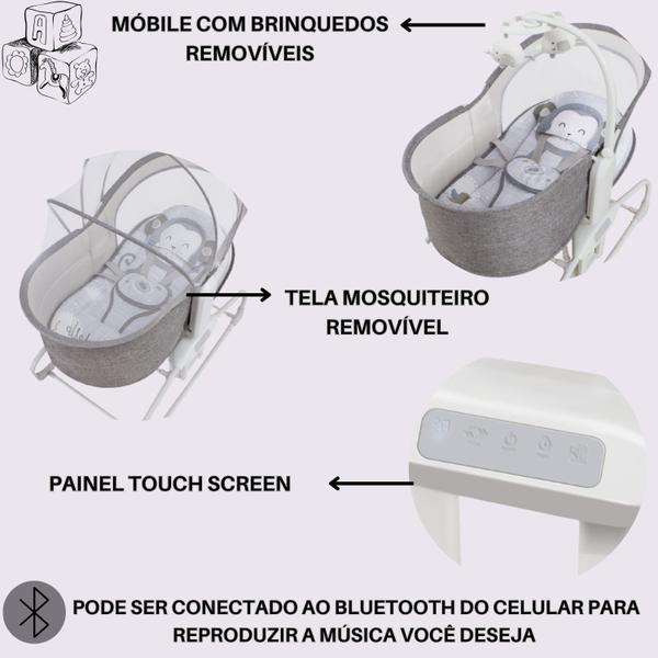Cadeira de descanso moisés giratória 360 4 em 1 cinza escuro (3087) - MASTELA Imagem de Cadeira de descanso moisés giratória 360 4 em 1 cinza escuro (3087)