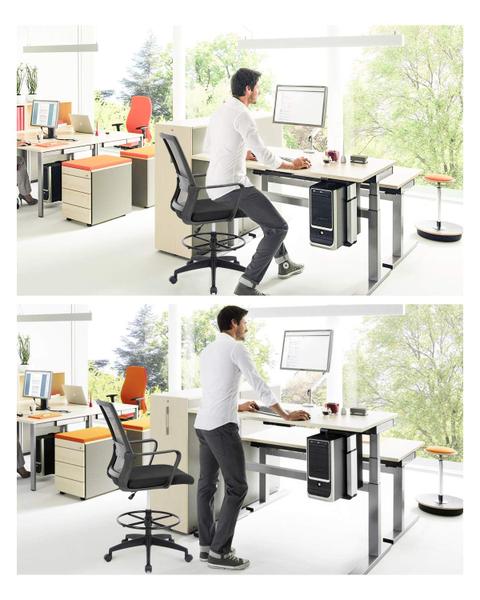 Imagem de Cadeira de desenho BestOffice Tall Office ajustável com lombar