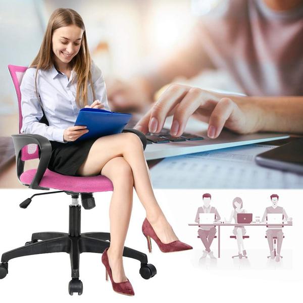 Imagem de Cadeira de escritório BestOffice Ergonomic Mesh Lombar Support rosa