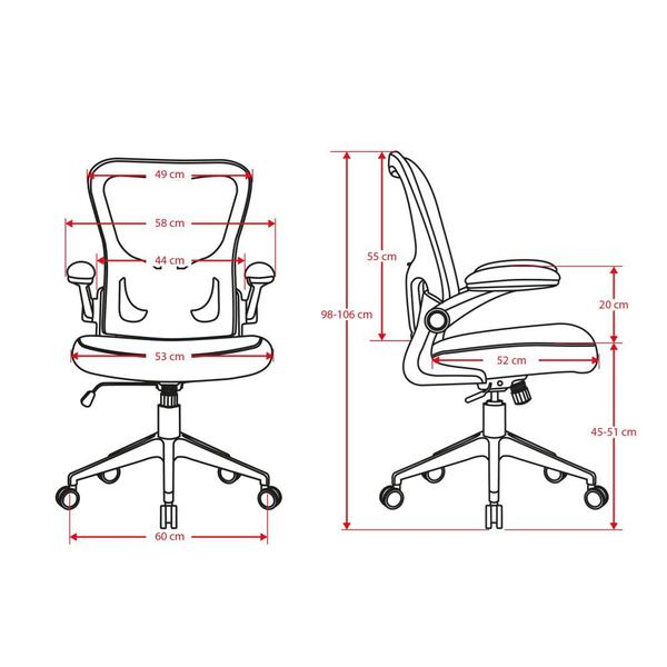 Imagem de Cadeira De Escritorio Dt3 Vita com altura regulavel 13904-7