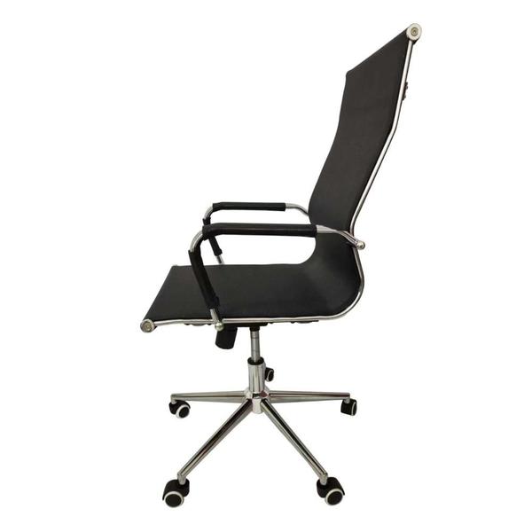 Cadeira de Escritório Esteirinha Tela Mesh Base Cromada com Rodinha Fortt Salta Preta - CEF04-P Imagem de Cadeira de Escritório Esteirinha Tela Mesh Base Cromada com Rodinha Fortt Salta Preta - CEF04-P