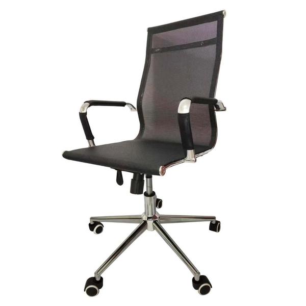 Cadeira de Escritório Esteirinha Tela Mesh Base Cromada com Rodinha Fortt Salta Preta - CEF04-P Imagem de Cadeira de Escritório Esteirinha Tela Mesh Base Cromada com Rodinha Fortt Salta Preta - CEF04-P