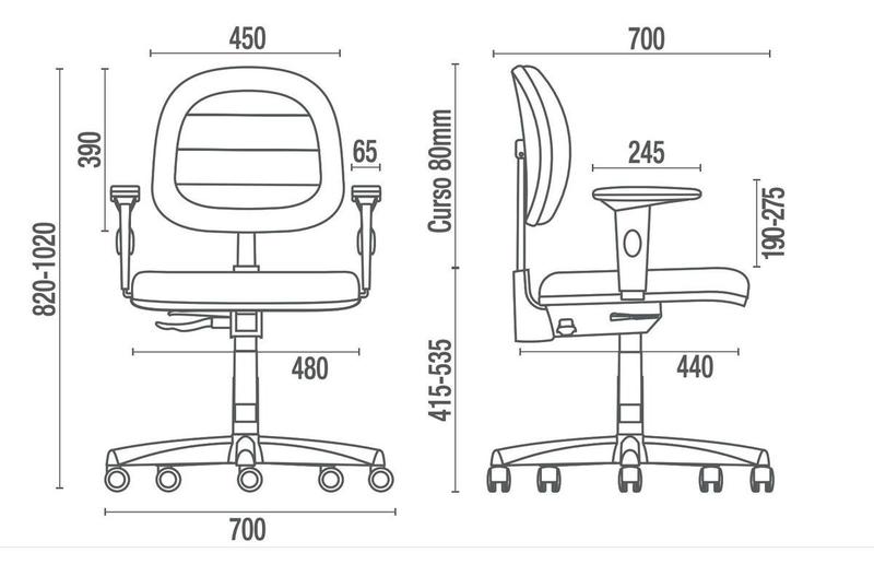 Imagem de Cadeira de Escritório Executiva Ergonômica com braços N17 ABNT   Qualiflex