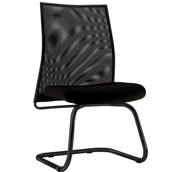 Imagem de Cadeira de Escritório Fixa Executiva Ergonômica Liss L02 Material Sintético Preto - Lyam Decor