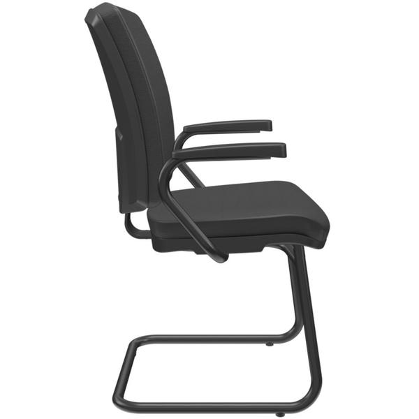 Imagem de Cadeira de Escritório Fixa Executiva Office Preto Slim Alta Flexi P03 Vinil Preto -Lyam