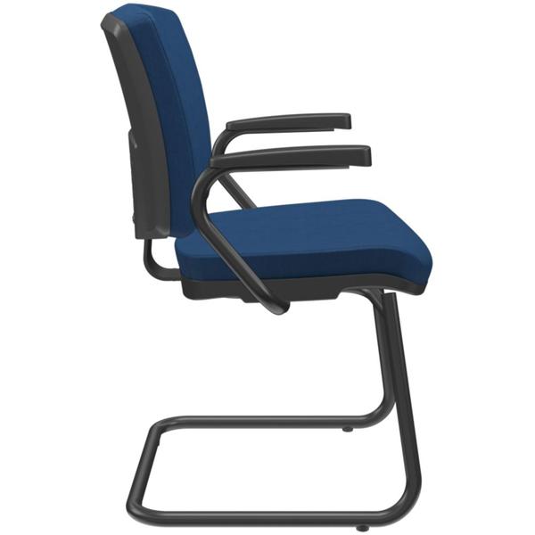 Imagem de Cadeira de Escritório Fixa Executiva Office Preto Slim Baixa Flexi P03 PoliésterAzul-Lyam