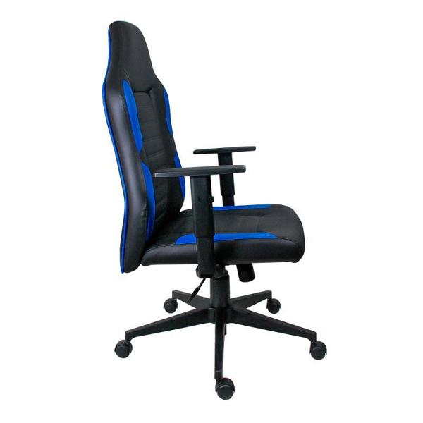 Imagem de Cadeira De Escritório Gamer Ergonômica Com Estofado Preto com Azul Ultra