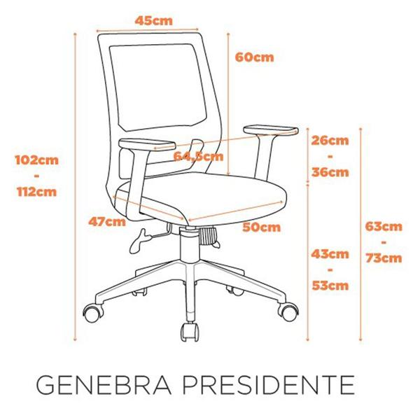 Imagem de Cadeira de Escritório Genebra Diretor - Preto