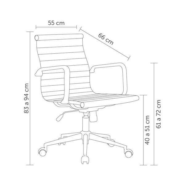 Imagem de Cadeira De Escritório Office Esteirinha Baixa Rivatti Branco