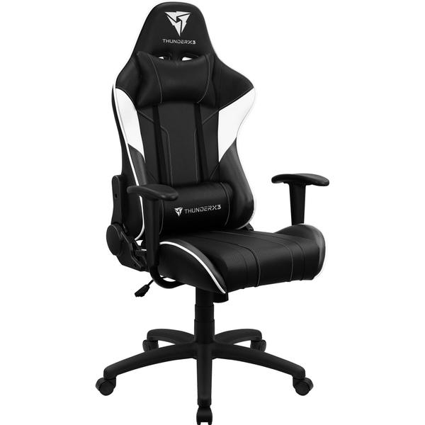 Imagem de Cadeira de Escritório ThunderX3 EC3 gamer Ergonômica Branco com Estofado de material sintético Apoios de braços confortável