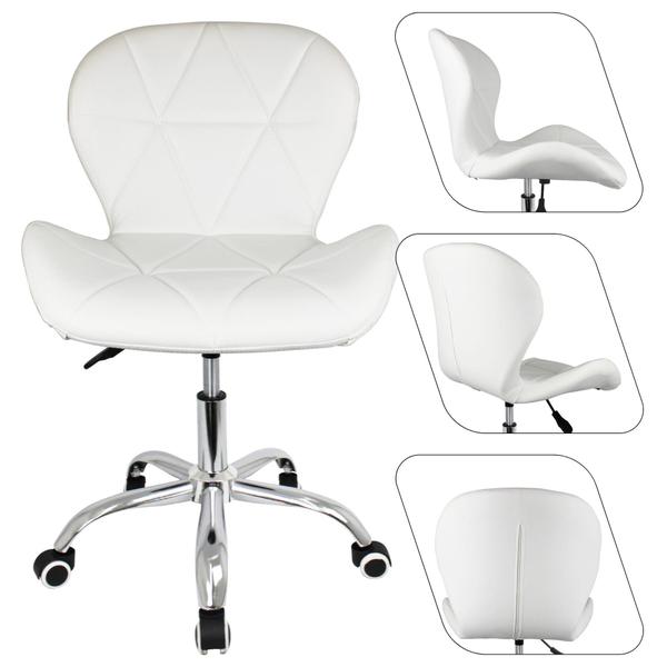 Imagem de Cadeira De Escrotório Giratória Eiffel Office Slim Branco Elegância e Conforto em Cada Momento de Trabalho Pureza e Estilo para Seu Trabalho Eficiente