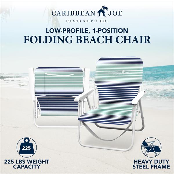 Imagem de Cadeira de praia dobrável Caribbean Joe Lightweight Horizon Stripe