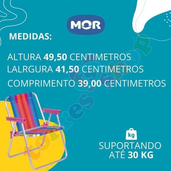 Imagem de Cadeira de Praia Piscina Campo Alumínio Infantil Até 30kg Mor