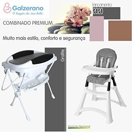 Imagem de Cadeira de Refeição Alta Premium Grafite Galzerano