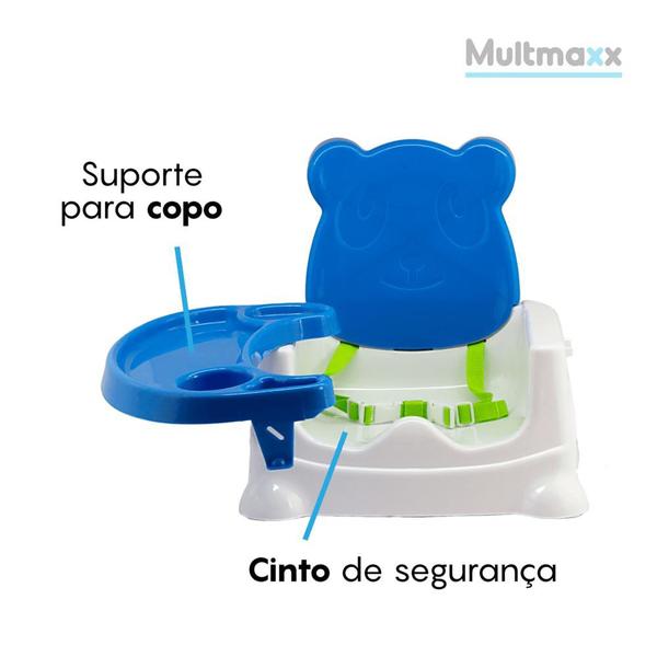 Imagem de Cadeira de Refeição Booster Urso Bebe Baixa Portátil 0 a 15Kg Multmaxx