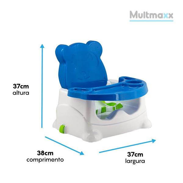 Imagem de Cadeira de Refeição Booster Urso Bebe Baixa Portátil 0 a 15Kg Multmaxx