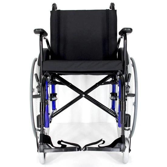 Imagem de Cadeira de Rodas Alumínio Ortomobil MA3 SLIM Dobrável em X 40x40x40 Azul