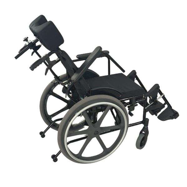 Imagem de Cadeira de Rodas Alumínio Reclinável MA3R 503 42cm Preto - Ortomobil