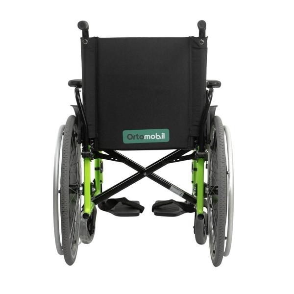 Imagem de Cadeira de Rodas Dobravel MA3E 46cm Verde Fluor Ortomobil