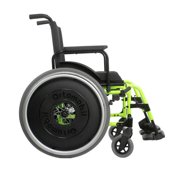 Imagem de Cadeira de Rodas Dobravel MA3E 48cm Verde Fluor Ortomobil