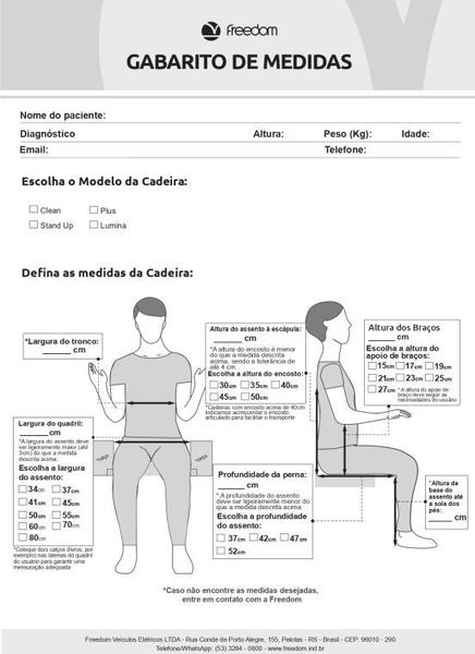 Imagem de Cadeira de Rodas Manual Freedom Lumina - L 37cm (P)