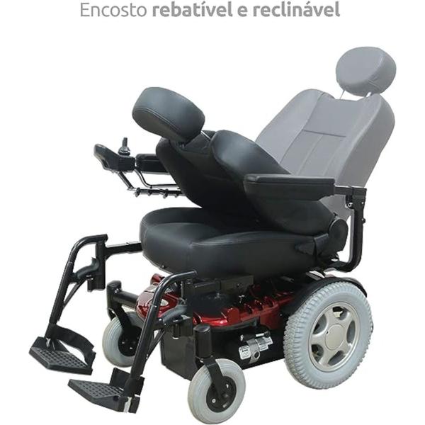 Imagem de Cadeira de Rodas Motorizada Elétrica Freedom Millenium C Vinho