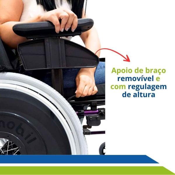 Imagem de Cadeira de Rodas Reclinável Tetra MA3R em Alumínio Dobrável em Duplo X até 120kg Pneu Antifuro ou Inflável - Ortomobil.