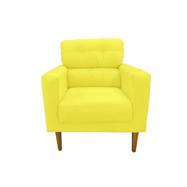 Imagem de Cadeira Decor Luna Quarto Veludo Amarelo - Kimi Design