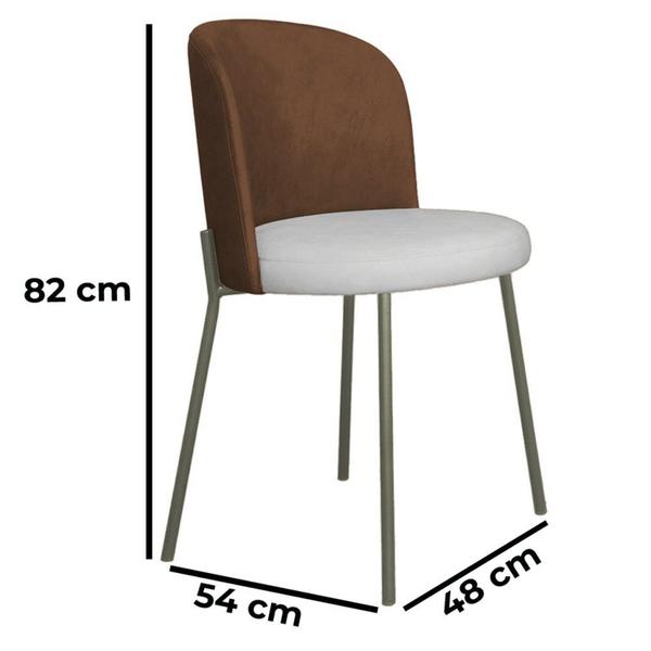 Imagem de Cadeira Decorativa Ayla Titanium material sintético Bicolor/Titanium