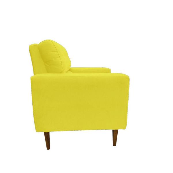 Imagem de Cadeira Decorativa Luna Escritório Recepção Veludo Amarelo - Kimi Design