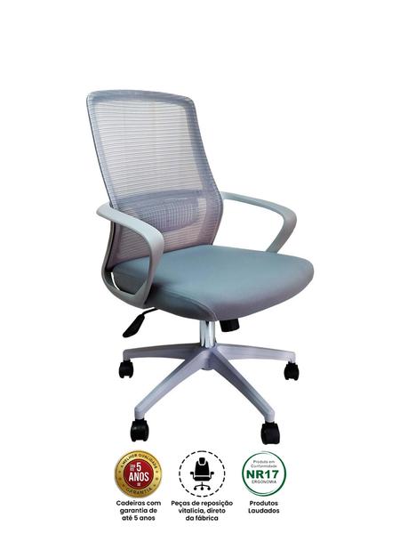 Imagem de Cadeira Diretor My Chair Giratoria Nylon Tela Mesh - Cinza