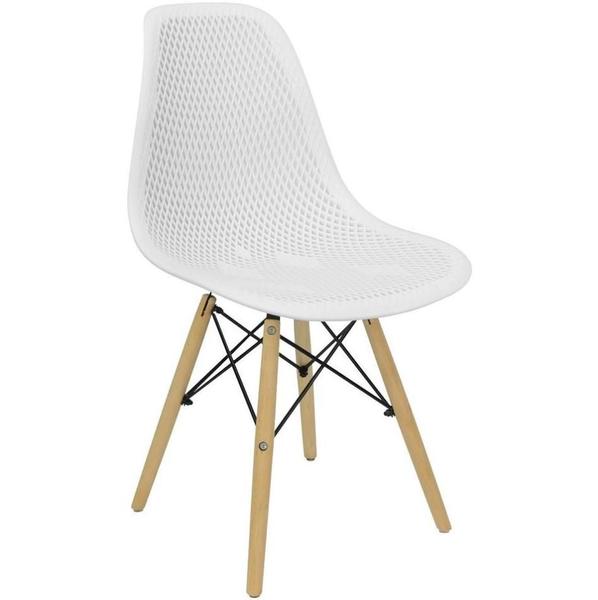 Imagem de Cadeira Eames Design Colméia Eloisa Branco Off White