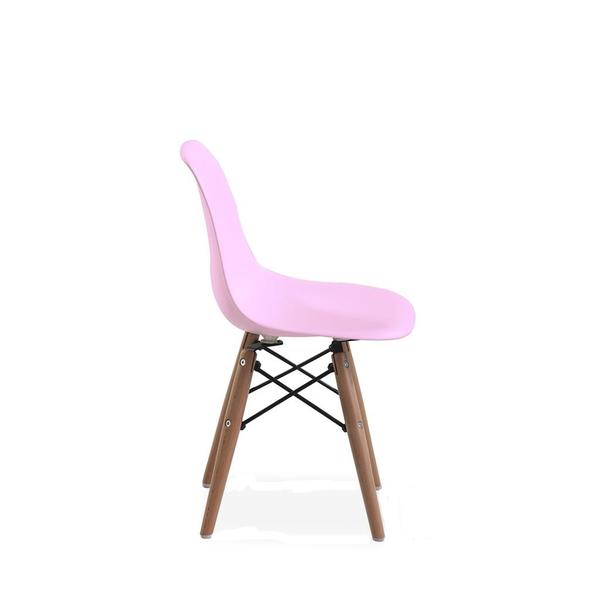 Imagem de Cadeira Eames Infantil Rosa Empório Tiffany Base Em Madeira