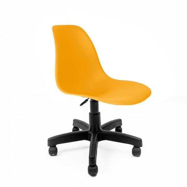 Imagem de Cadeira Eames Office Amarela Empório Tiffany Base Preta