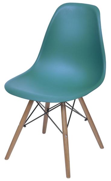 Imagem de Cadeira Eames Polipropileno Azul Petroleo Base Madeira - 43039