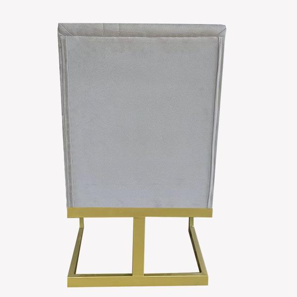 Imagem de Cadeira Ellen Base de Ferro suede Bege - D'Classe Decor