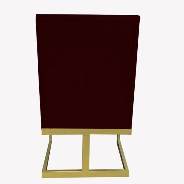 Imagem de Cadeira Ellen Base de Ferro suede Marsala - D'Classe Decor