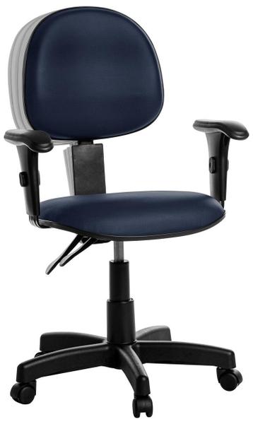 Imagem de Cadeira Ergonômica Executiva Com Braço Azul Escuro RV