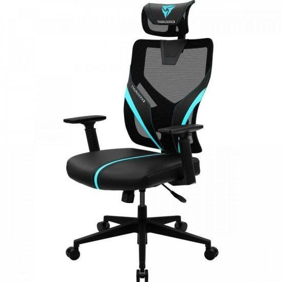 Imagem de Cadeira Ergonomica Yama1 Preta/Cyan THUNDERX3