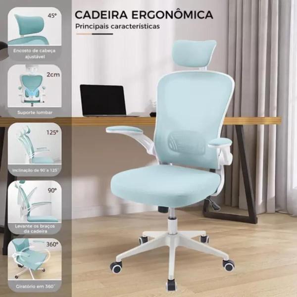 Imagem de Cadeira Escritório Presidente Giratória Ergonômica Premium