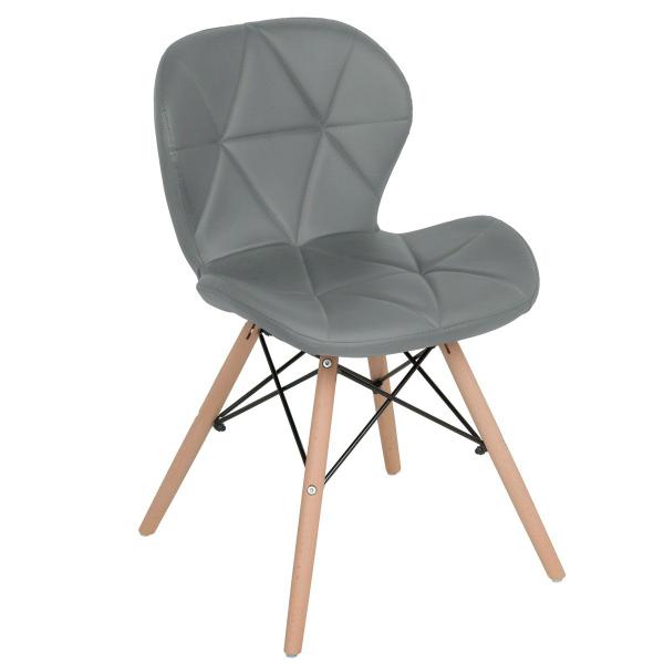 Imagem de Cadeira estofada Charles Eames Eiffel Slim Wood confort