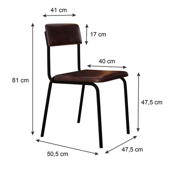 Imagem de Cadeira Estofada Fixa Empilhável Fit C/03 Un.