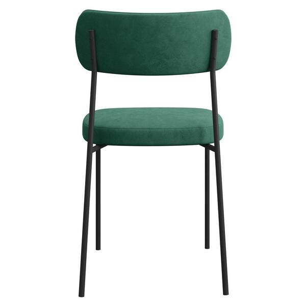 Imagem de Cadeira Estofada Milli Veludo 403 F02 Verde - Mpozenato