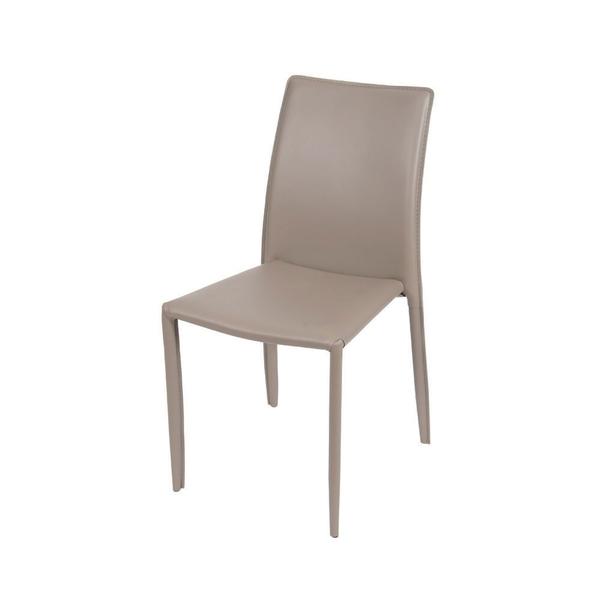 Imagem de Cadeira Fixa Empilhável  Glam estofado e base em PU - Or Design