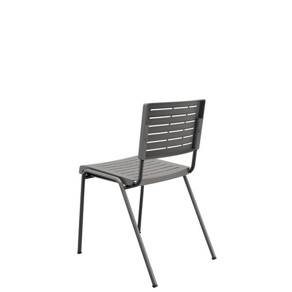 Imagem de Cadeira Fixa Escritório Multiuso Niala Plaxmetal NR17 Basalto (Cinza)