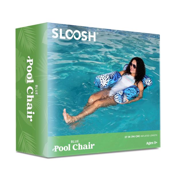 Imagem de Cadeira flutuante de piscina Sloosh, lounge inflável com encosto ajustável