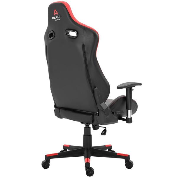 Imagem de Cadeira Gamer Alpha Gamer Zeta, Até 120 Kg, Preto e Vermelho - AGZETA-BK-R