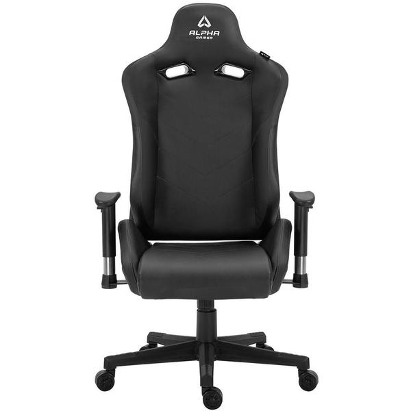 Imagem de Cadeira Gamer Alpha Gamer Zeta Preto, Reclinável, com Almofadas, Cilindro de Gás Classe 4 - AGZETA-BK