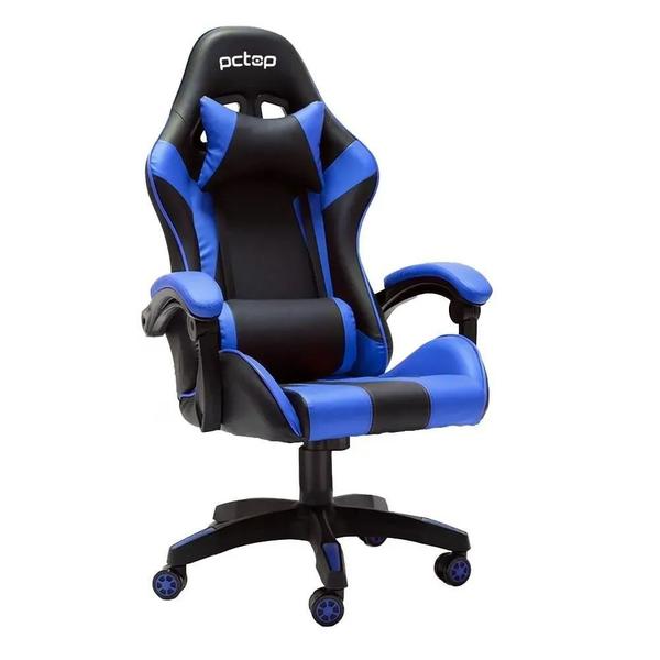 Imagem de Cadeira Gamer Azul Pctop 6022 Encosto ajustável 135º