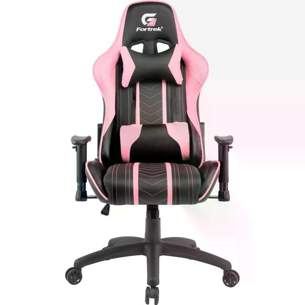 Imagem de Cadeira Gamer Barata Fortrek Black Hawk de material sintético Alto Conforto Com Regulagem do Braço e da Base e Com Apoio de Almofadas Ergonômicas para Pescoço e Lombar